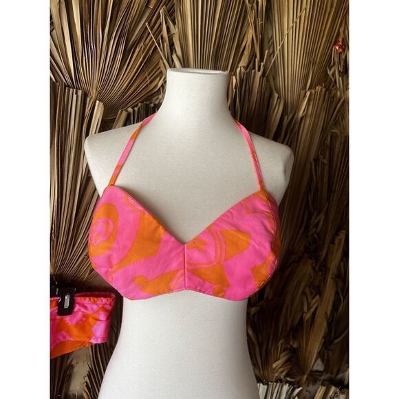 Eeni Meeni Vintage 60s Flower Power Mod Bikini‎ with Coverup Micro Mini Dress - Picture 7 of 12